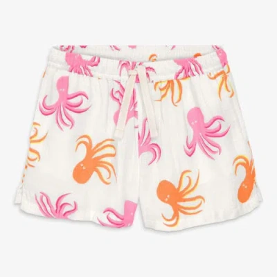 Primary Kids Cotton Gauze Beach Short In White