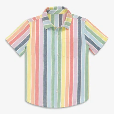 Primary Kids Cotton Gauze Button Down In Multi