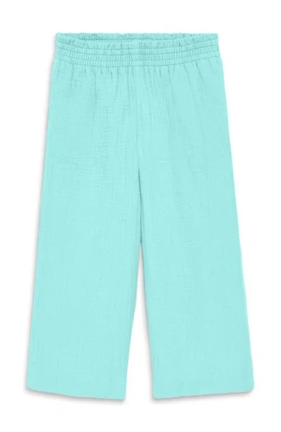 Primary Kids Cotton Gauze Cropped Easy Pant In Pink