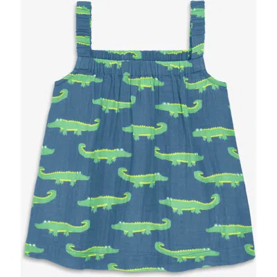 Primary Kids Cotton Gauze Tank In Pals In Blue