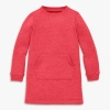 Primary Kids Cozy Fleece Sweatshirt Dress In Red