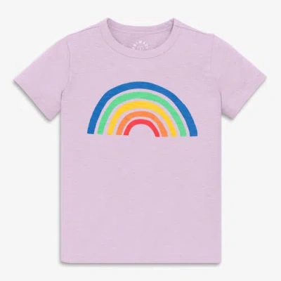 Primary Kids Cutout Rainbow Tee In Purple