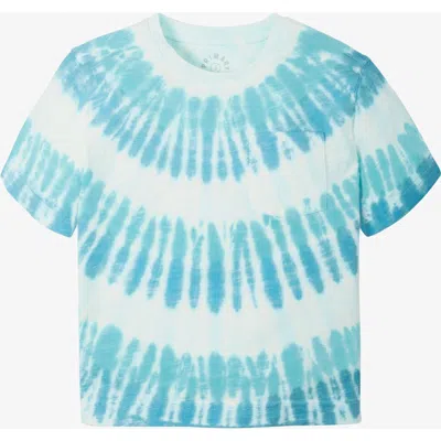 Primary Kids Easy Pocket Tee In Tie Dye In Blue