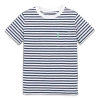 Primary Kids Embroidered Pocket Tee In Stripe In Sunwashed Navy White Stripes
