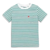 Primary Kids Embroidered Pocket Tee In Stripe In Sunwashed Teal White Stripe