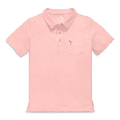 Primary Kids Embroidered Polo In Pink