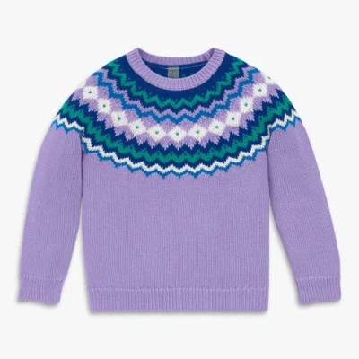 Primary Kids Fair Isle Sweater In Purple