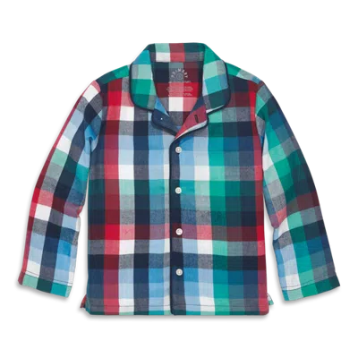 Primary Kids Flannel Holiday Pj Top (toddler, Little Kid, Big Kid) In Blue