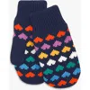 Primary Kids Fleece-lined Rainbow Hearts Mittens In Blue