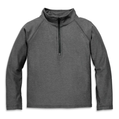 Primary Kids Flexknit Half-zip Pullover In Gray
