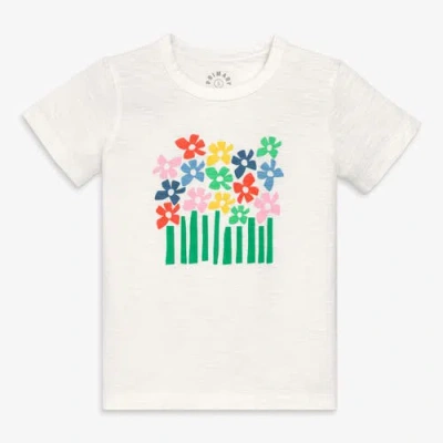 Primary Kids Flower Garden Tee In White