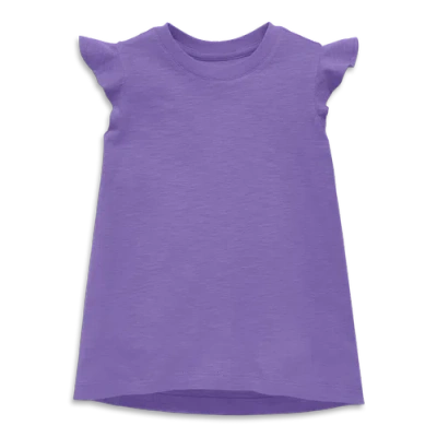 Primary Kids Flutter Sleeve Tee In Violet