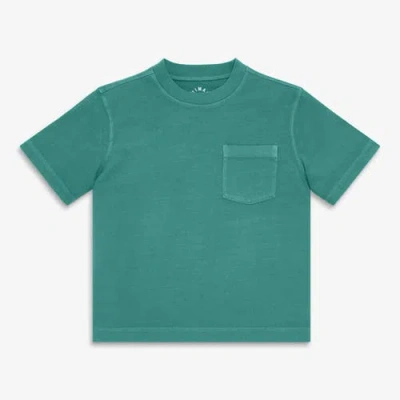 Primary Kids Garment-dyed Easy Pocket Tee In Blue