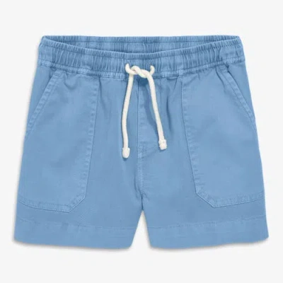 Primary Kids Garment Dyed Stretch Chino Midi Short In Blue