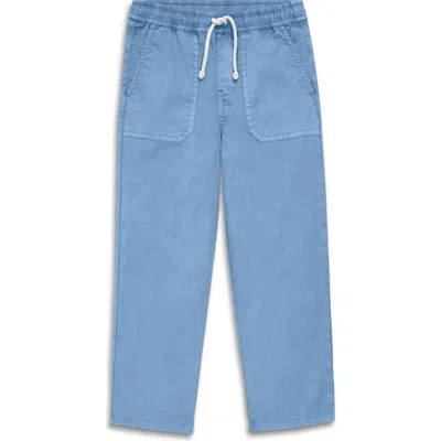 Primary Kids Garment Dyed Stretch Chino Pocket Pant In Blue