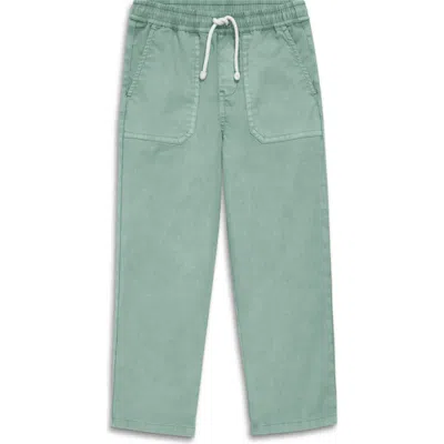 Primary Kids Garment Dyed Stretch Chino Pocket Pant In Green