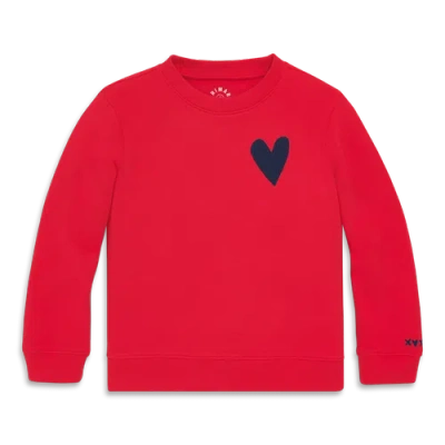 Primary Kids Heart Sweatshirt In Red