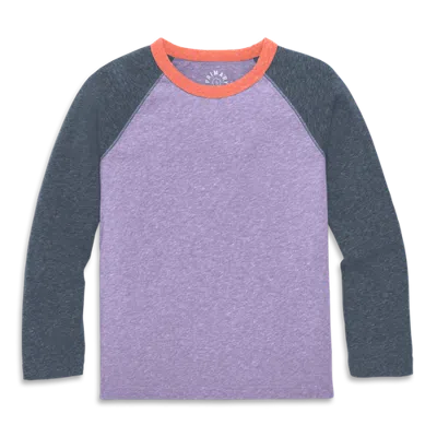 Primary Kids Heathered Long Sleeve Baseball Tee (toddler, Little Kid, Big Kid) In Multi