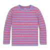 Primary Kids Heathered Long Sleeve Stripe Tee In Multi