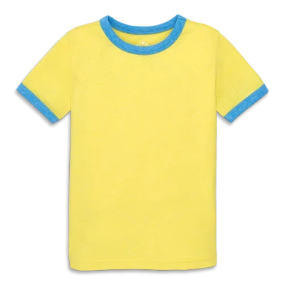 Primary Kids Heathered Ringer Tee In Banana