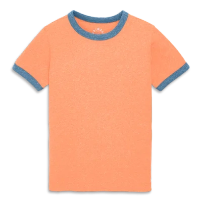 Primary Kids Heathered Ringer Tee In Goldfish