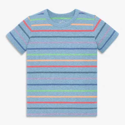 Primary Kids Heathered Tee In Rainbow Stripe In Multi