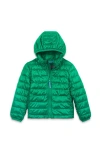 Primary Kids Lightweight Puffer Jacket In Green Bean