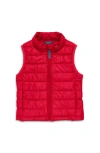 Primary Kids Lightweight Puffer Vest In Cherry