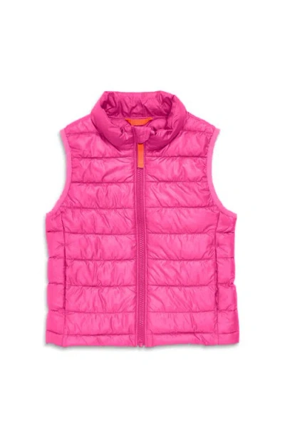 Primary Kids Lightweight Puffer Vest In Fuchsia