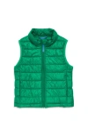 Primary Kids Lightweight Puffer Vest In Green Bean