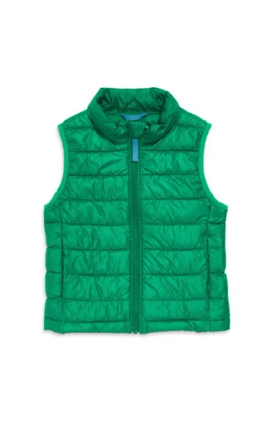 Primary Kids Lightweight Puffer Vest In Green Bean