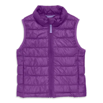 Primary Kids Lightweight Puffer Vest In Purple