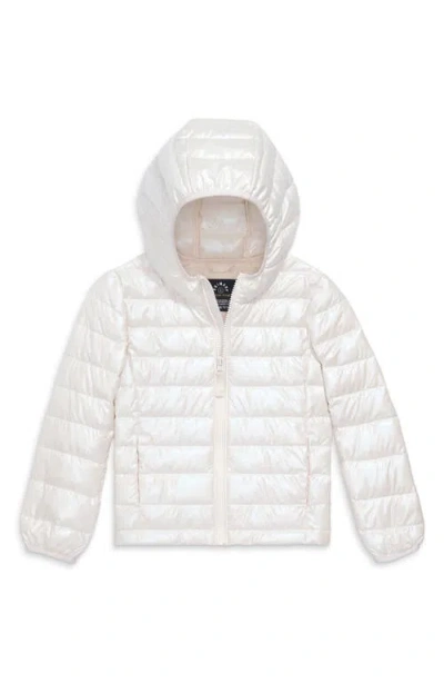 Primary Babies'  Kids' Lightweight Water Repellent Metallic Puffer Jacket In White