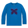 Primary Kids Long Sleeve Butterfly Tee In Blue