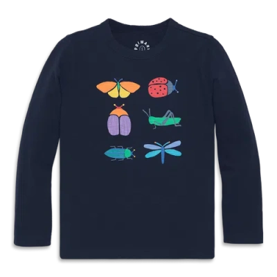 Primary Kids Long Sleeve Critter Tee In Blue