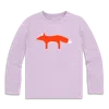 Primary Kids Long Sleeve Fox Tee In Purple