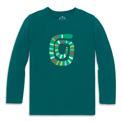 Primary Kids Long Sleeve Inchworm Tee In Multi