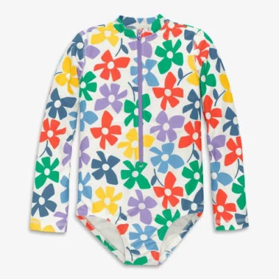 Primary Kids Long Sleeve One-piece Rash Guard In Multi