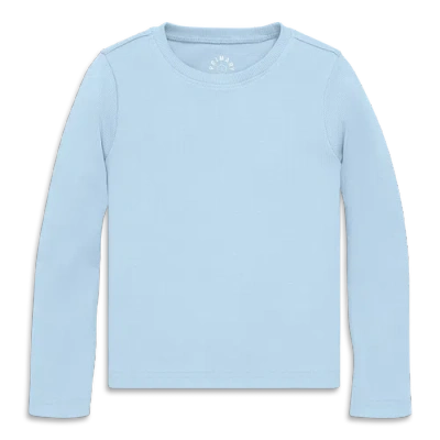 Primary Kids Long Sleeve Rib Tee In Blue