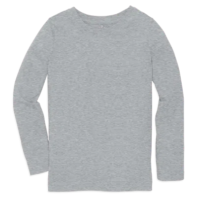Primary Kids Long Sleeve Slim Tee (toddler, Little Kid, Big Kid) In Heather Gray