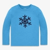 Primary Kids Long Sleeve Snowflake Tee In Blue