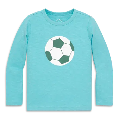Primary Kids Long Sleeve Soccer Ball Tee In Brown
