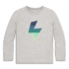 Primary Kids Long Sleeve Tonal Bolt Tee In Gray