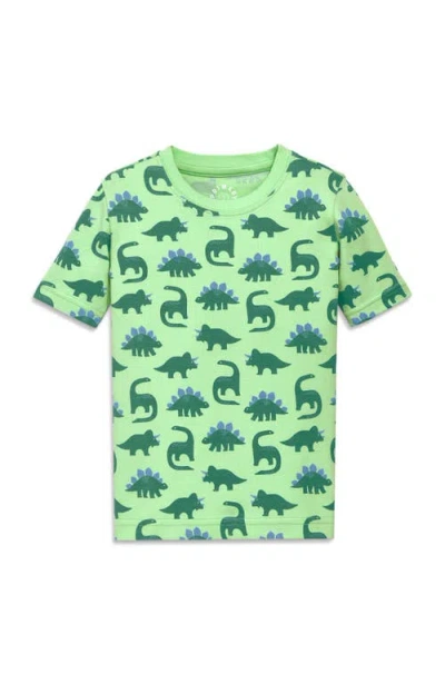Primary Kids Organic Short Sleeve Pj Top In Green