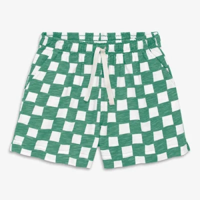 Primary Kids Park Short In Check In Green