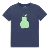 Primary Kids Pear Tee In Sunwashed Navy