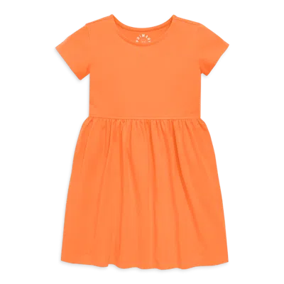 Primary Kids Perfect Pocket Dress In Cantaloupe