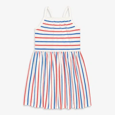 Primary Kids Picnic Dress In Blueberry Stripe In Multi