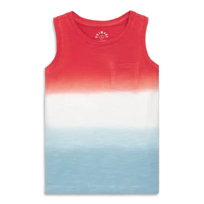 Primary Kids Pocket Tank In Dip-dye In Cherry Dip Dye