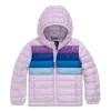 Primary Kids Puffer Jacket In Rainbow Stripe In Pink
